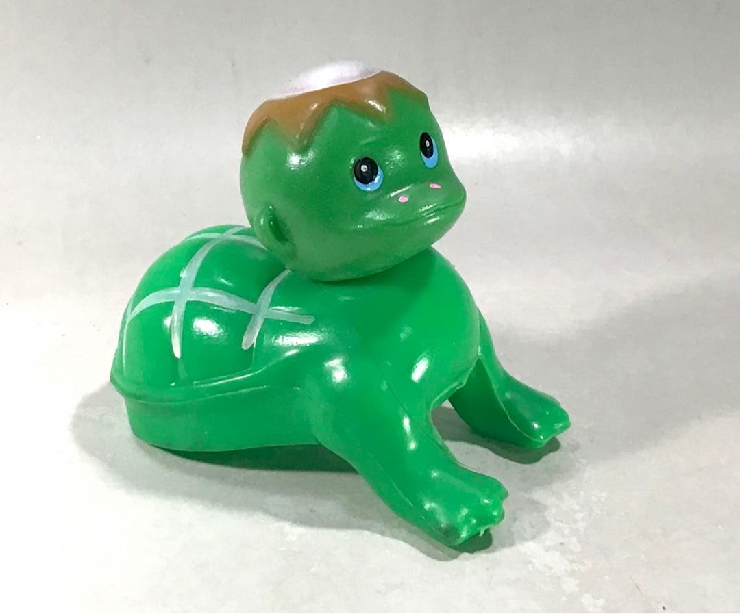 昭和レトロ ハイハイ 河童 赤ちゃん 人形 妖怪 お化け 駄玩具 ソフビ 茶