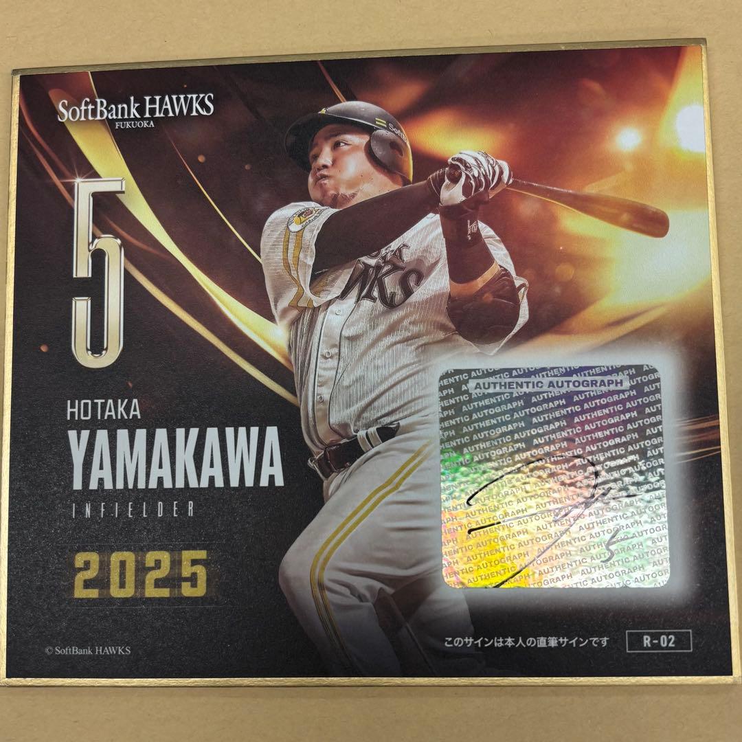 ソフトバンクホークス mini色紙 直筆サイン入り 山川選手