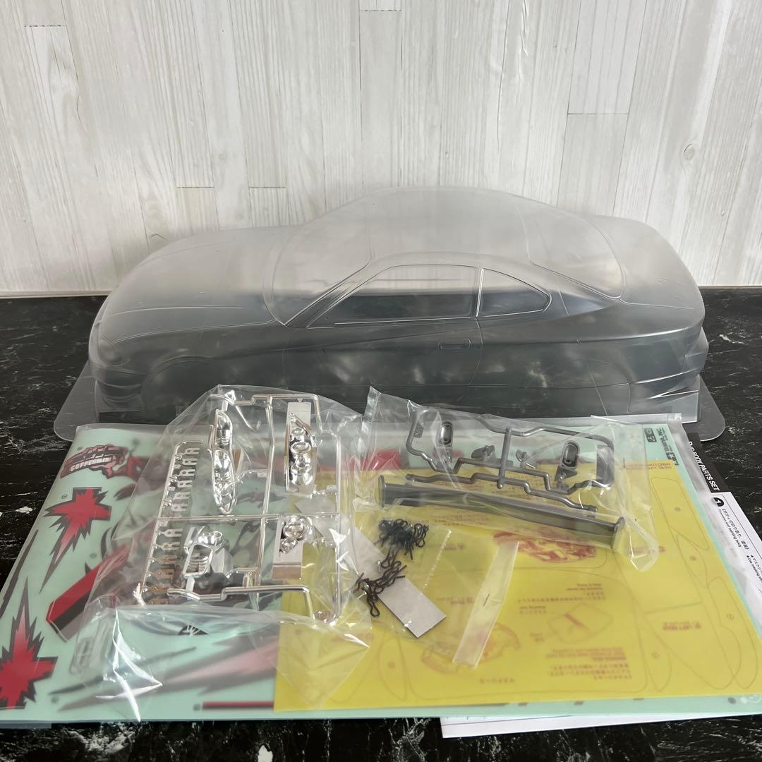 タミヤTT01 キレ角アップドリフト仕様S15シルビア未塗装ボディ付きフルセット