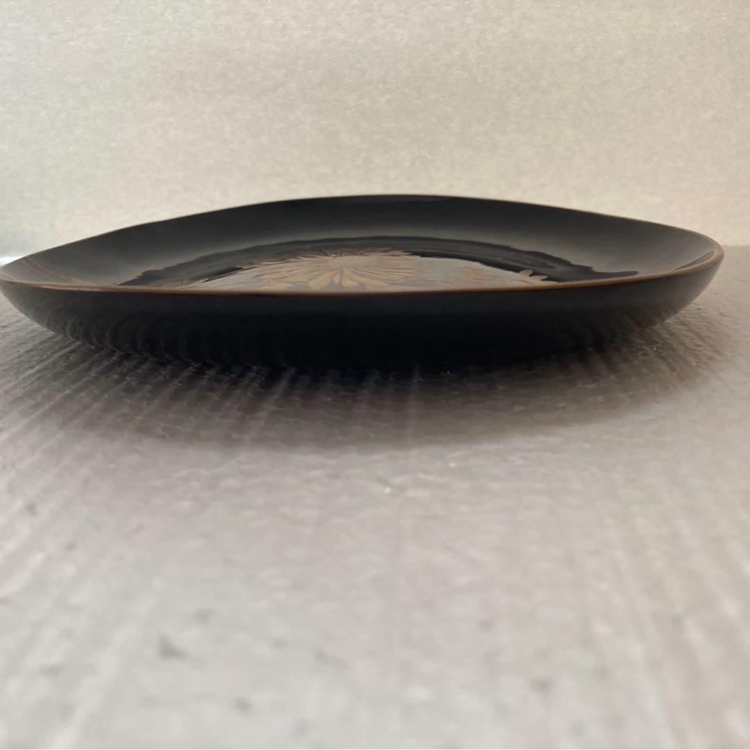 皿 塗り 木製 骨董品