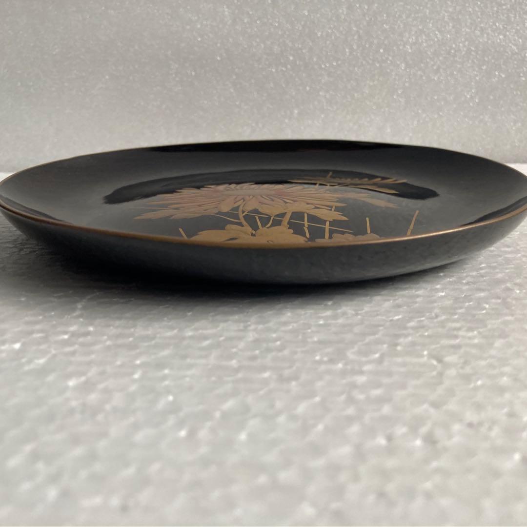 皿 塗り 木製 骨董品