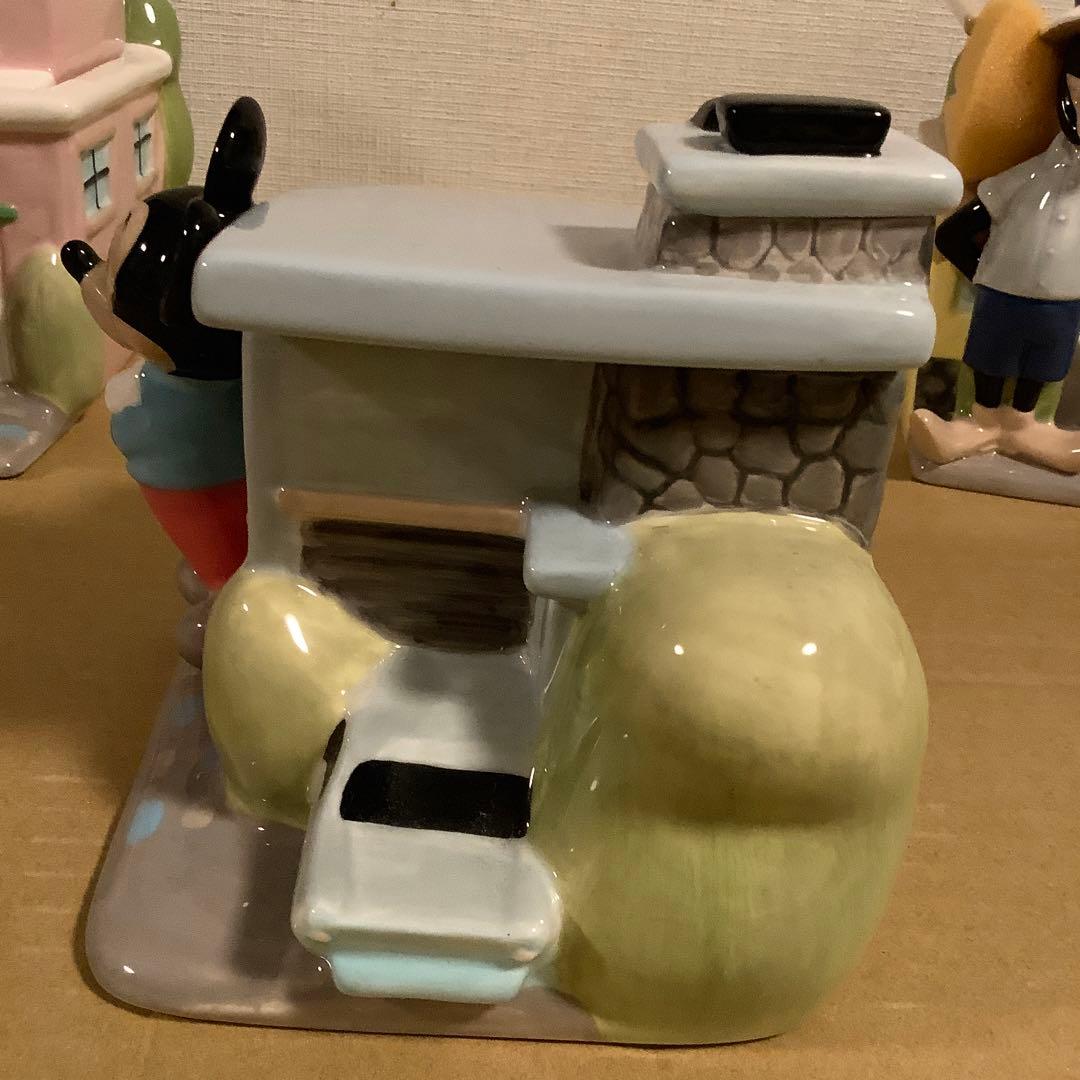 ディズニー ミッキー・ミニー・グーフィー 陶器フィギュア 収納容器