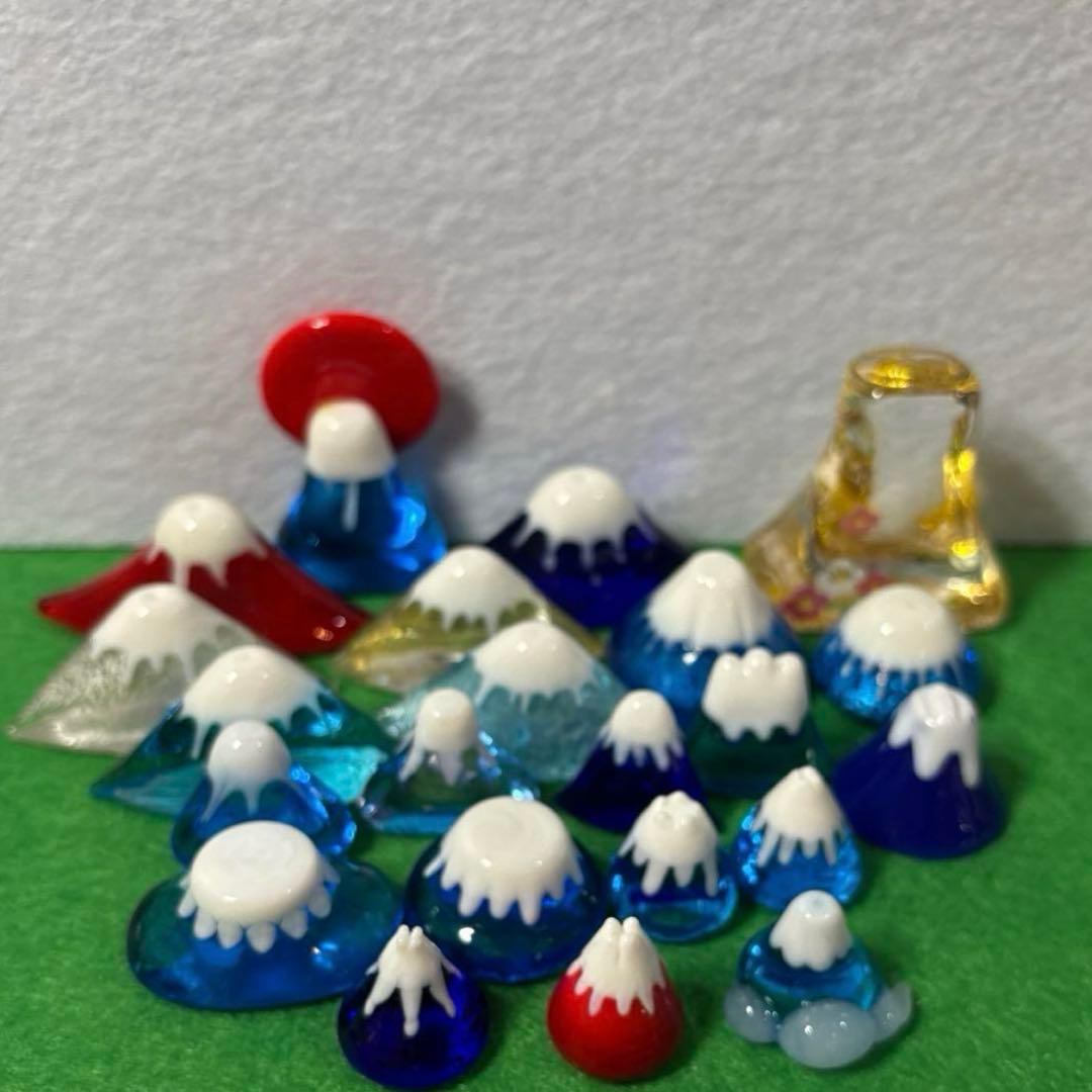 ガラス細工 富士山 ミニチュア