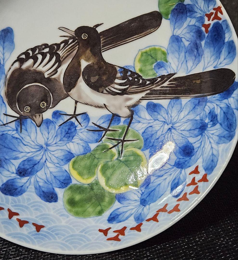 時代色鍋島中皿5枚直径15.5㎝木箱付東さ7-0323①