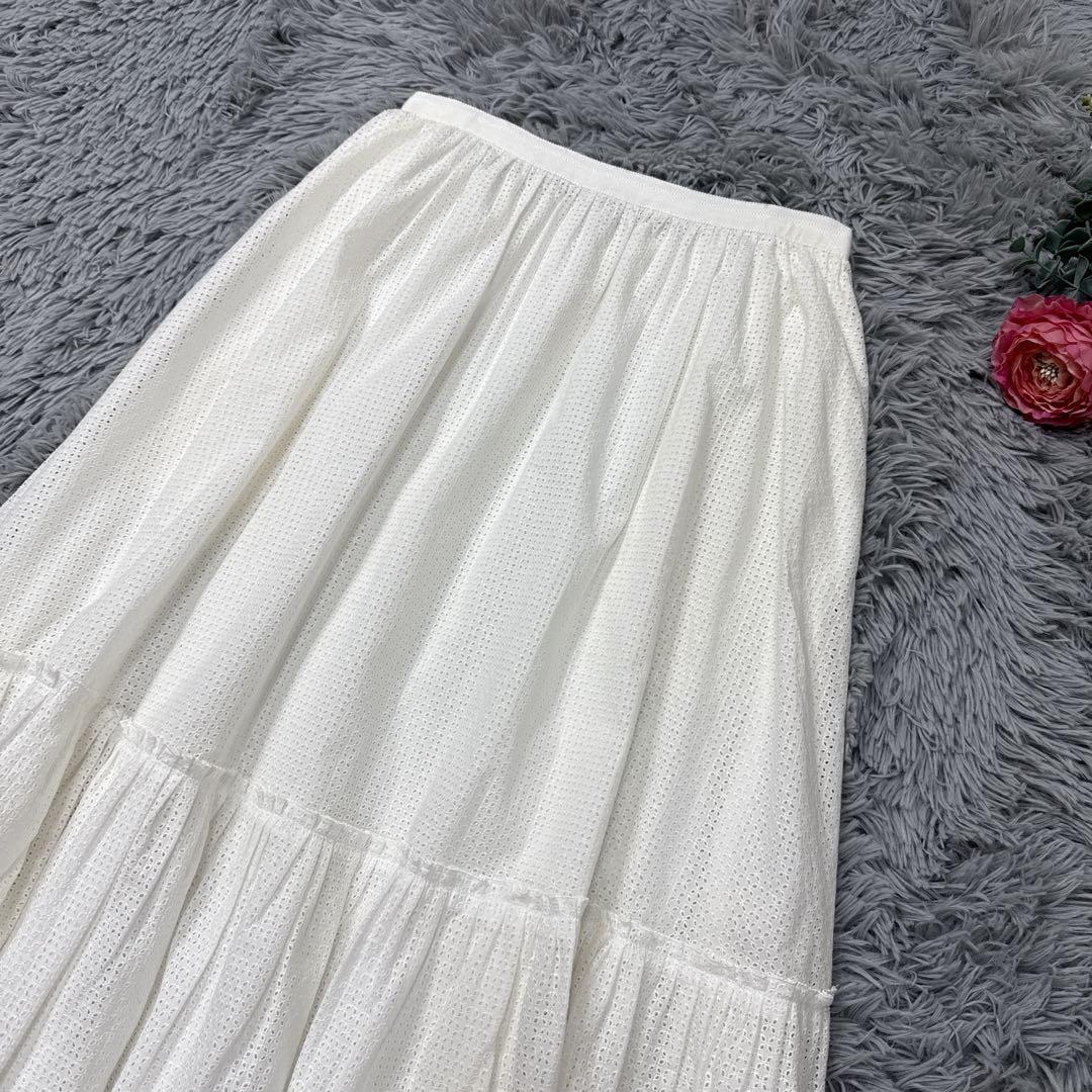 極美品✨10万 フォクシー カランコエ レース ティアードフレアスカート 40