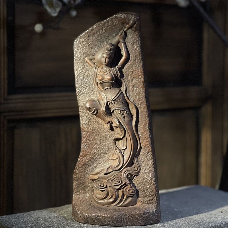 石 製 浮彫琵琶 装飾 装飾品 工芸品 美術品 置物 石 製 浮彫琵琶 装飾 装飾品 工芸品 美術品 置物