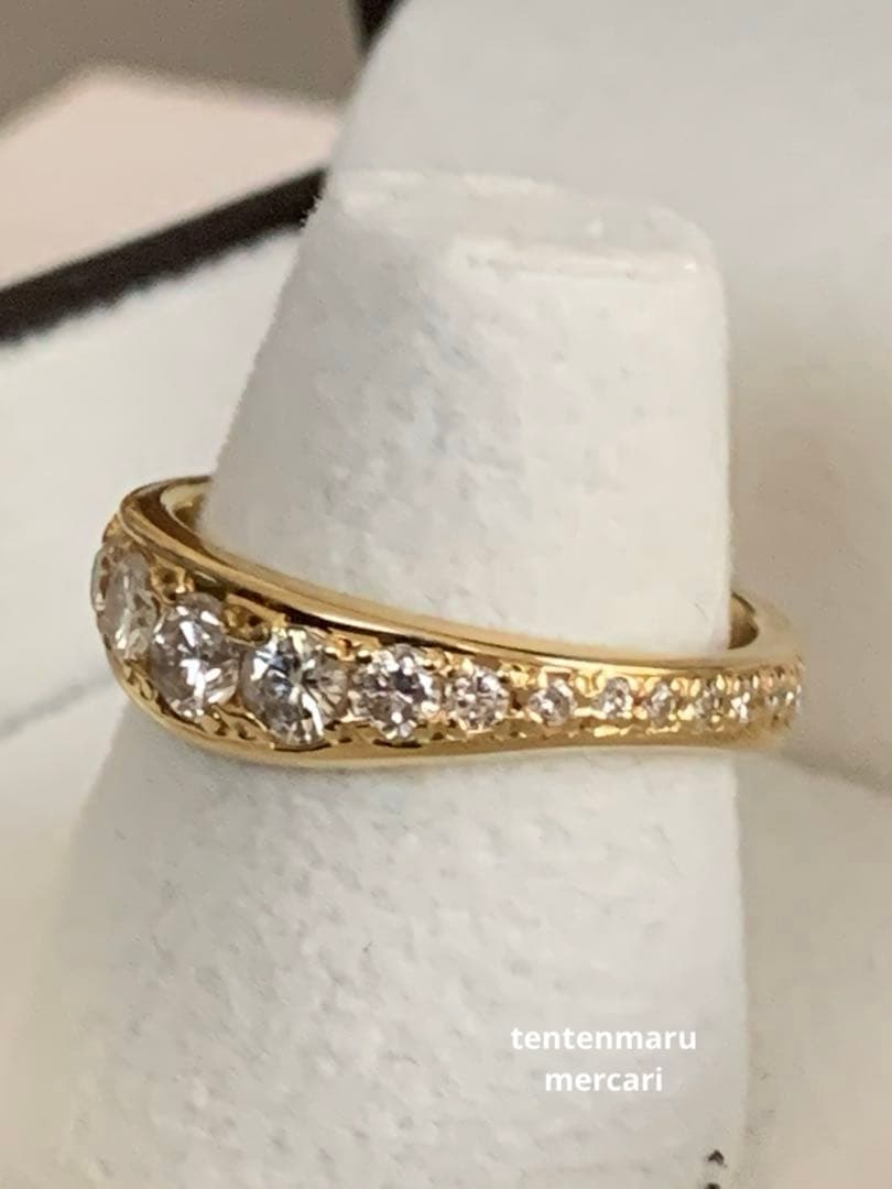 K18 ☆ ダイヤモンドエタニティリング ☆ オーダーメイド・10号・4.6g