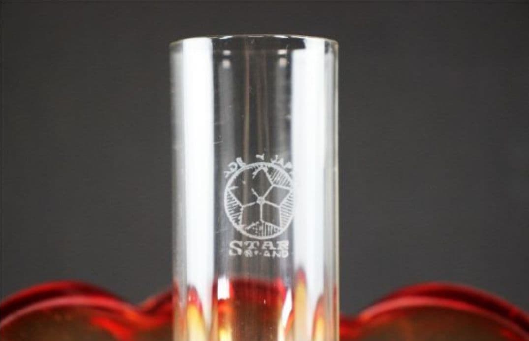 オファー 旧家収蔵 大正期 赤フリル ランプ 特殊バーナー構造 旧家収蔵