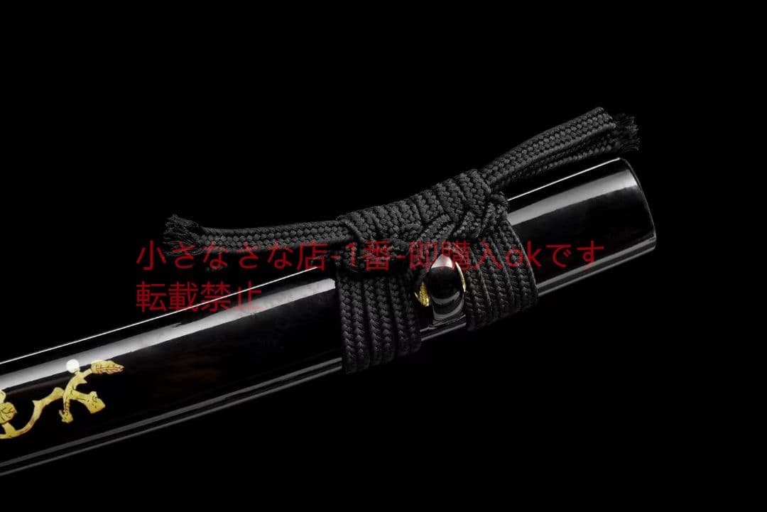 20寸髪黒模様鋼武士刀【梅】 武具　刀装具　日本刀　模造刀 居合刀 肋差