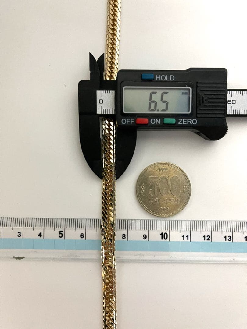 K18喜平アンクレット 12面トリプルカット 8金 喜平アンクレット M