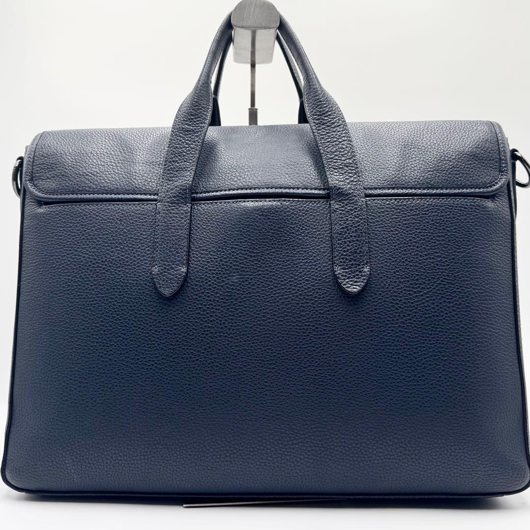 極美品✨ コーチ サリバン ブリーフケース 2way A4 レザー ネイビー