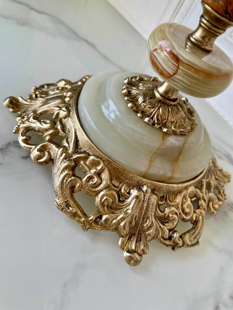 レア】オニキスキャンドルホルダー 4灯 /ヴィンテージ レア】オニキス