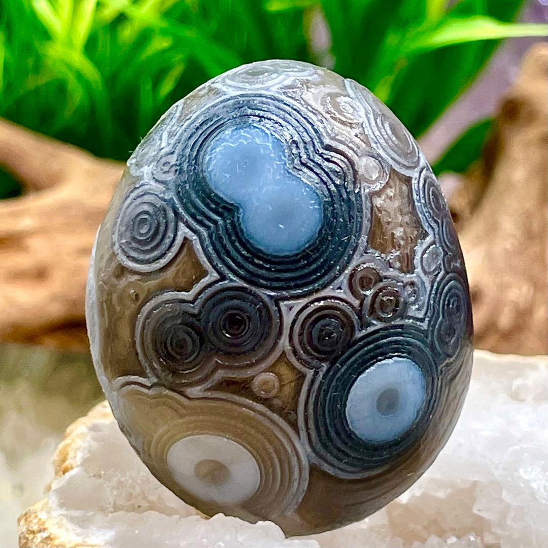 ゴビ瑪瑙 原石 1494 ゴビアゲート 天眼 鉱物 標本 天然石 3.7g