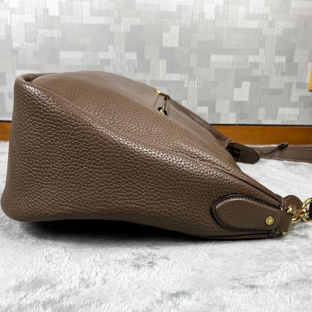 美品 Coach コーチ 2way ショルダーバッグ グレージュ 斜め掛け◎
