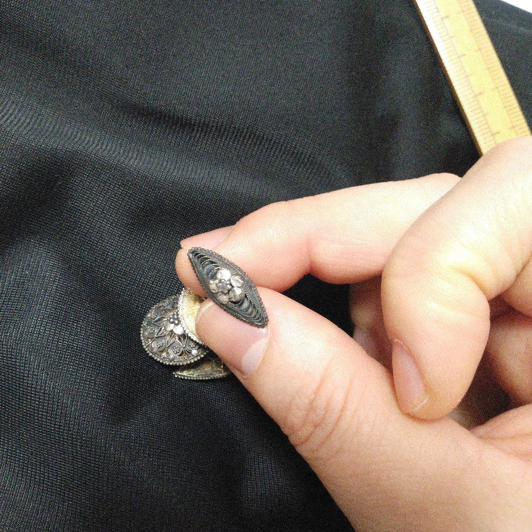 ヴィンテージ シルバー HSN 800 バリ インドネシア カフスボタン レア