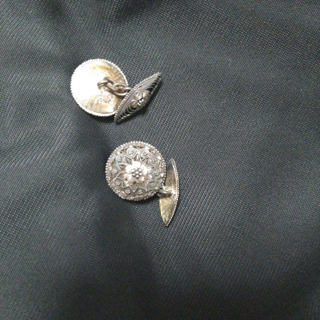 ヴィンテージ シルバー HSN 800 バリ インドネシア カフスボタン レア