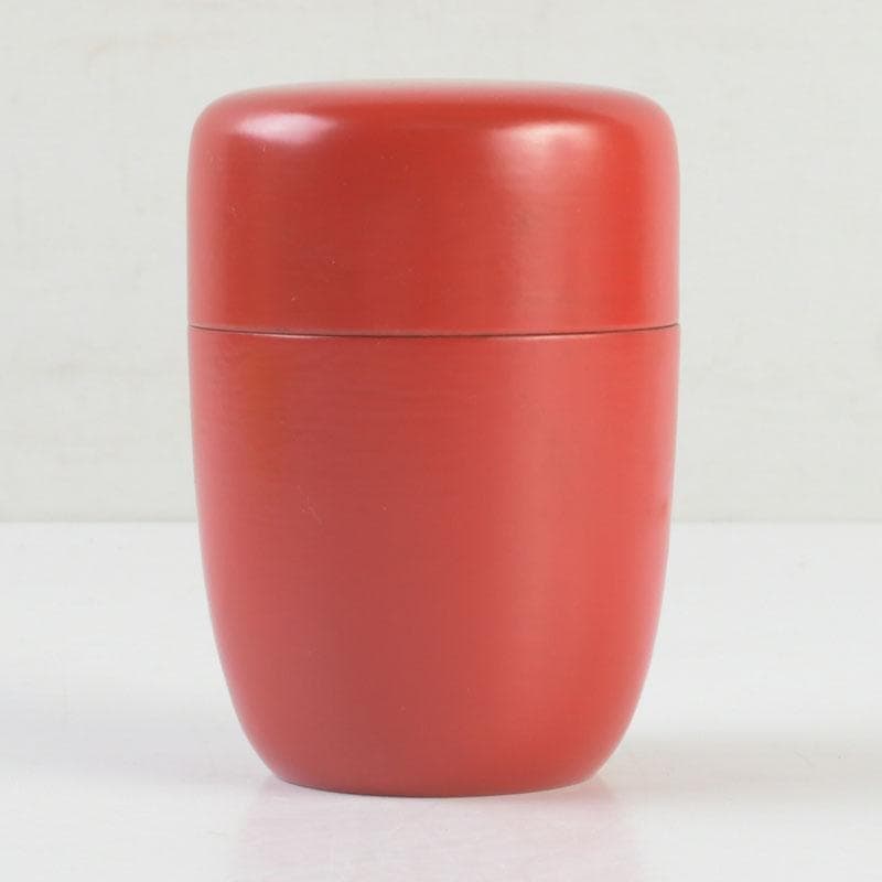 茶道具 井筒寛斎造 朱塗 長棗 共箱 V 9503