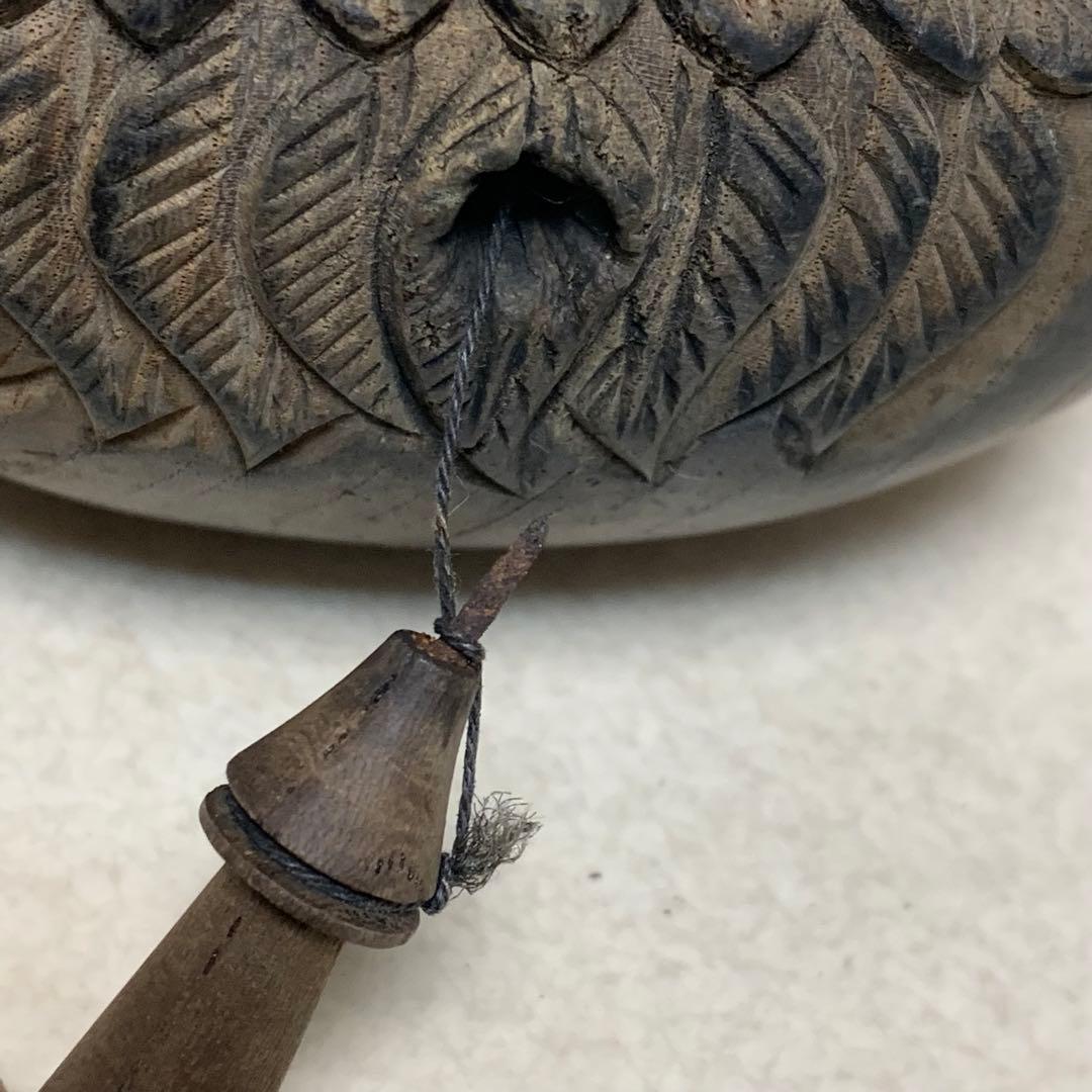 古民具 大工道具 木彫 墨壷 宗秀作