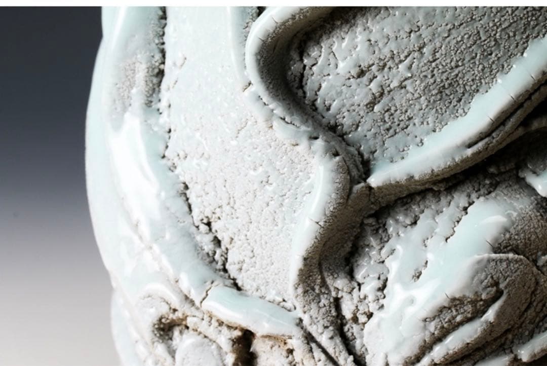 加藤洋二 最上位作 傑作 春なごり雪 水指 茶道具 本物保証 走泥