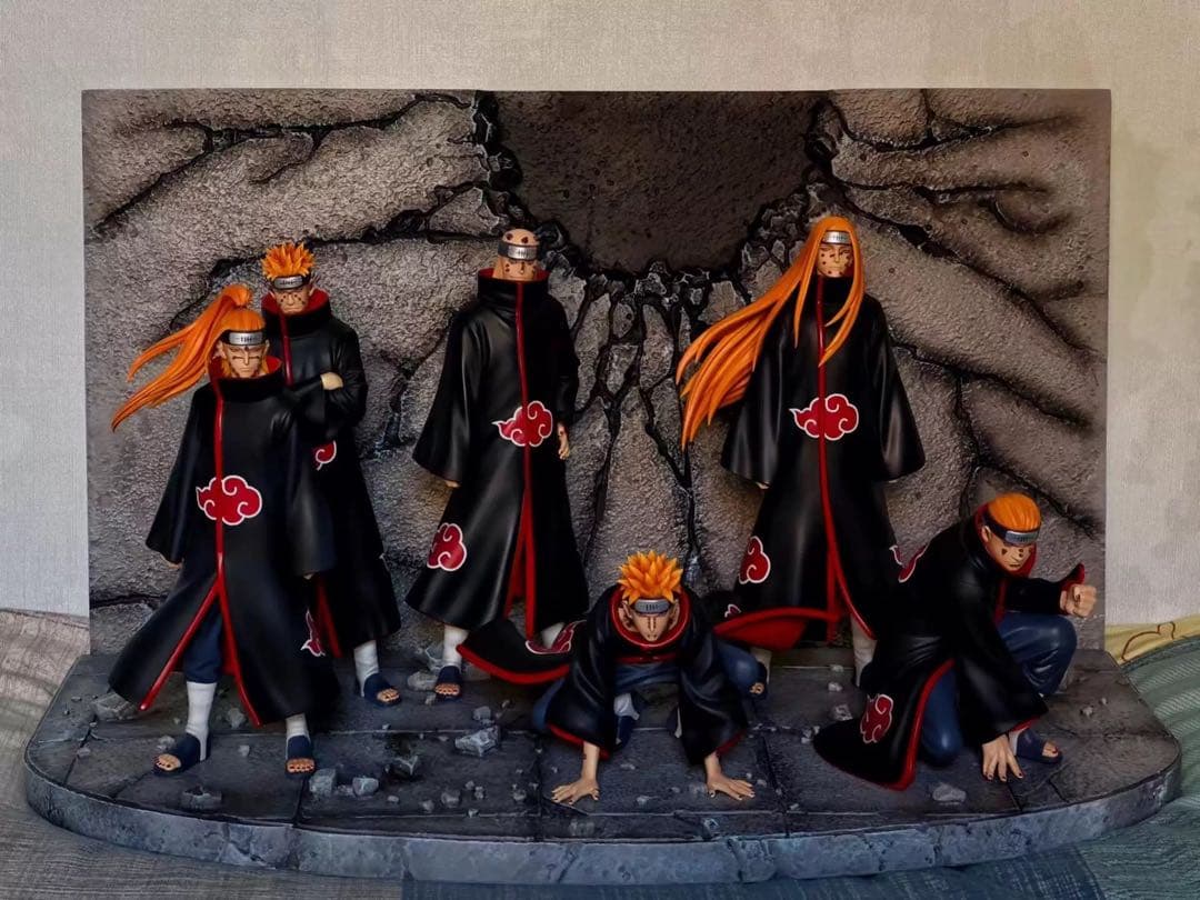 NARUTO ナルト ペイン6体 土台 セット フィギュア 37cm