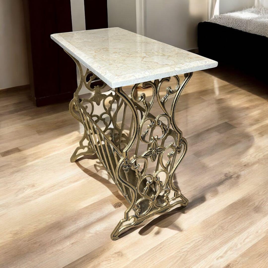 大理石天板 サイドテーブル 高級家具
