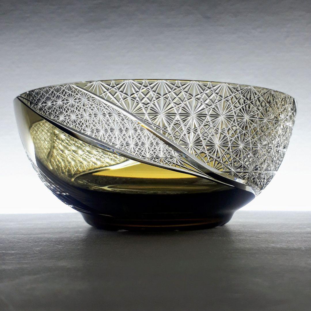 江戸切子 根本硝子工芸 根本達也 作品 中鉢【 銘： 風流 】