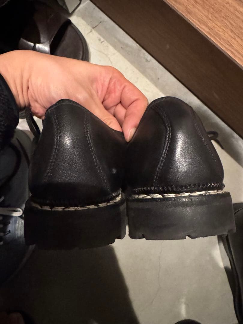 A*l様 チロリアンシューズ ハファールシューズ 黒27前後　古着 レザーシュー