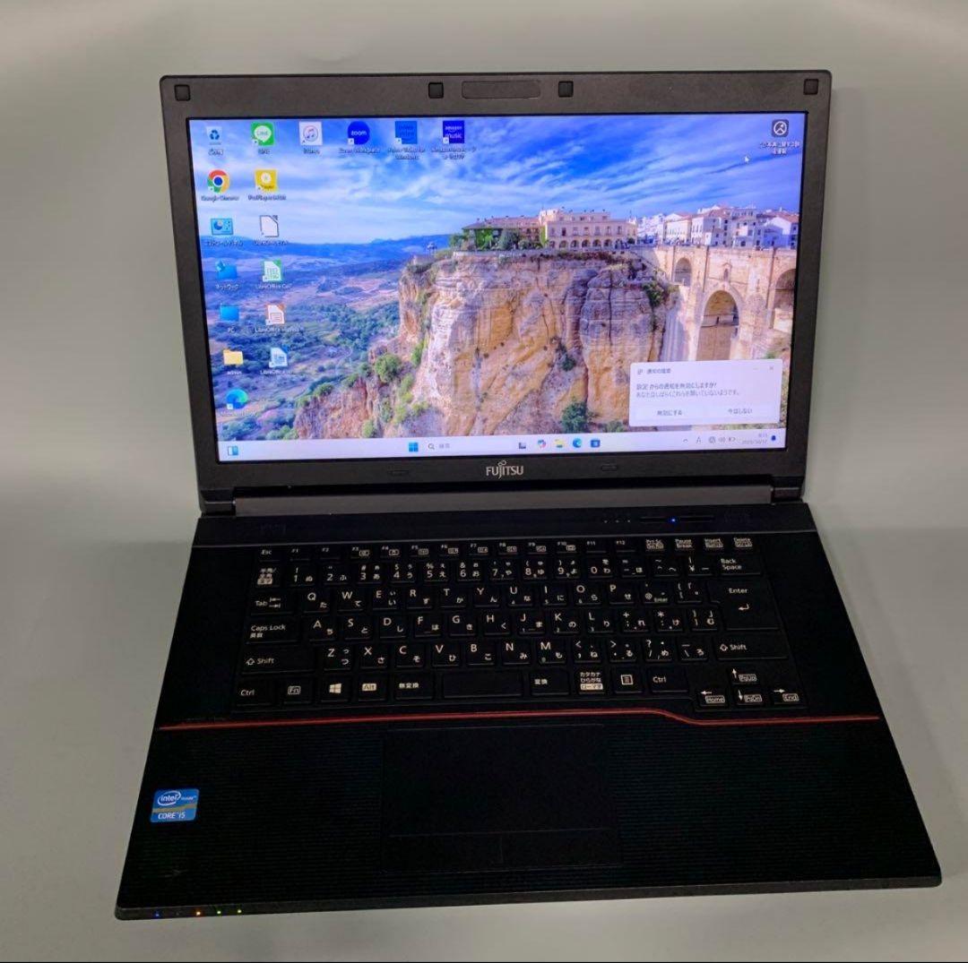 富士通 DVD 爆速SSD Windows11 ノートパソコン Core i5