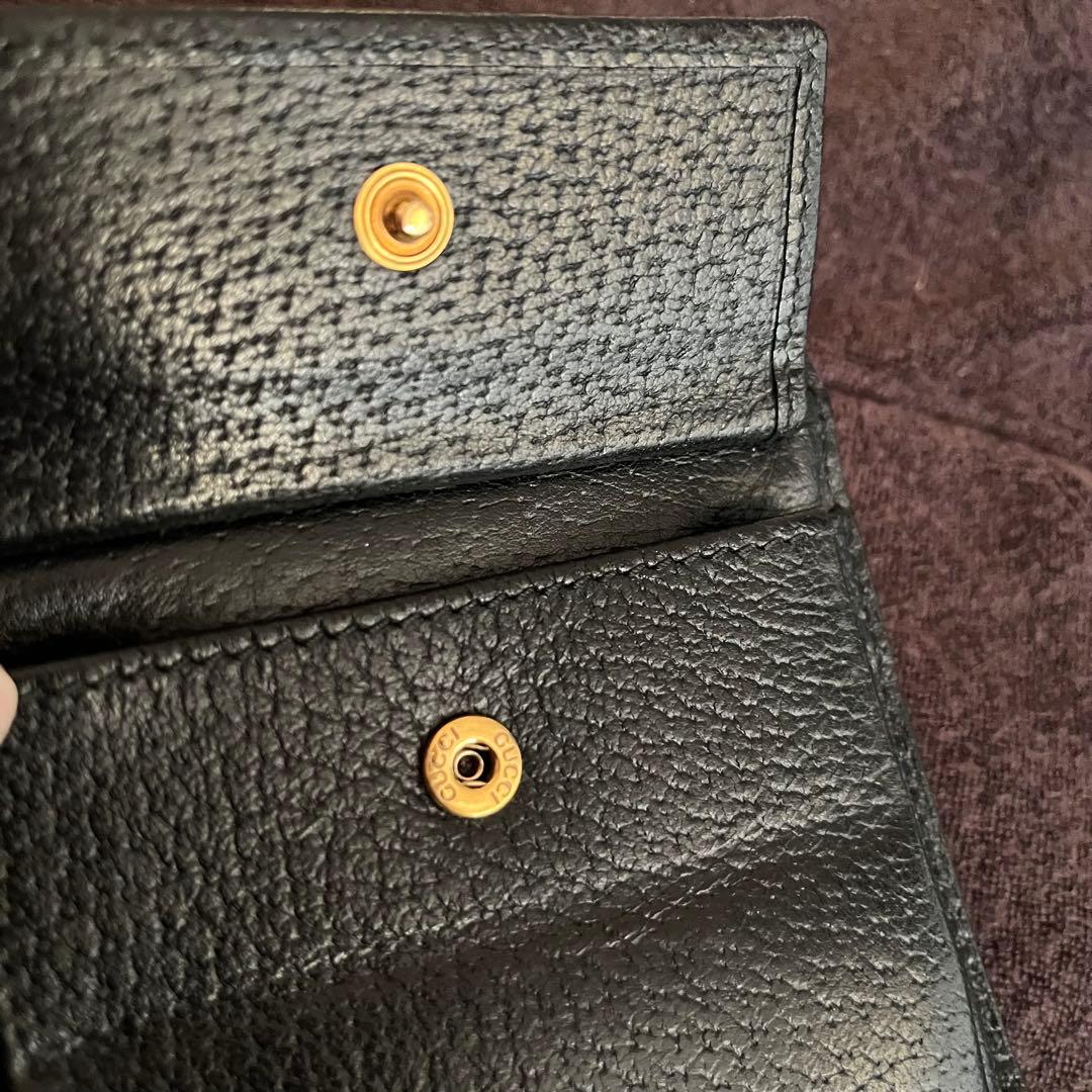 GUCCI ブラックレザー 二つ折り財布 蜂モチーフ キーケース - メルカリ