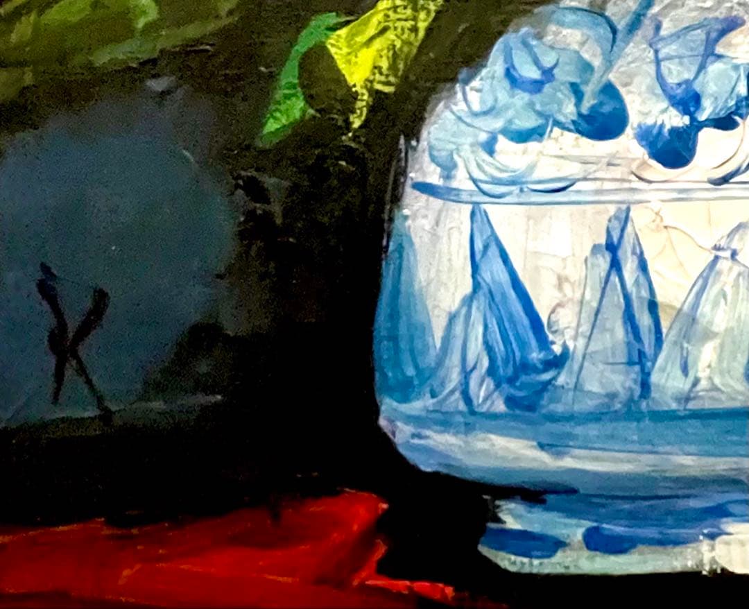 おめで鯛さま専用】中川力 真作「ばら」 油彩3号 薔薇図傑作