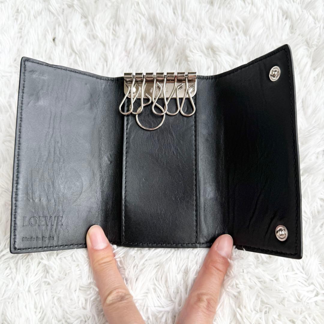 未使用品】ロエベ メンズ キーケース ソフトグレインカーフ 6連