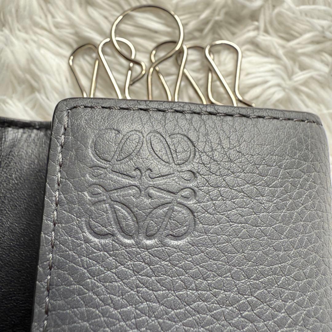 未使用品】ロエベ メンズ キーケース ソフトグレインカーフ 6連