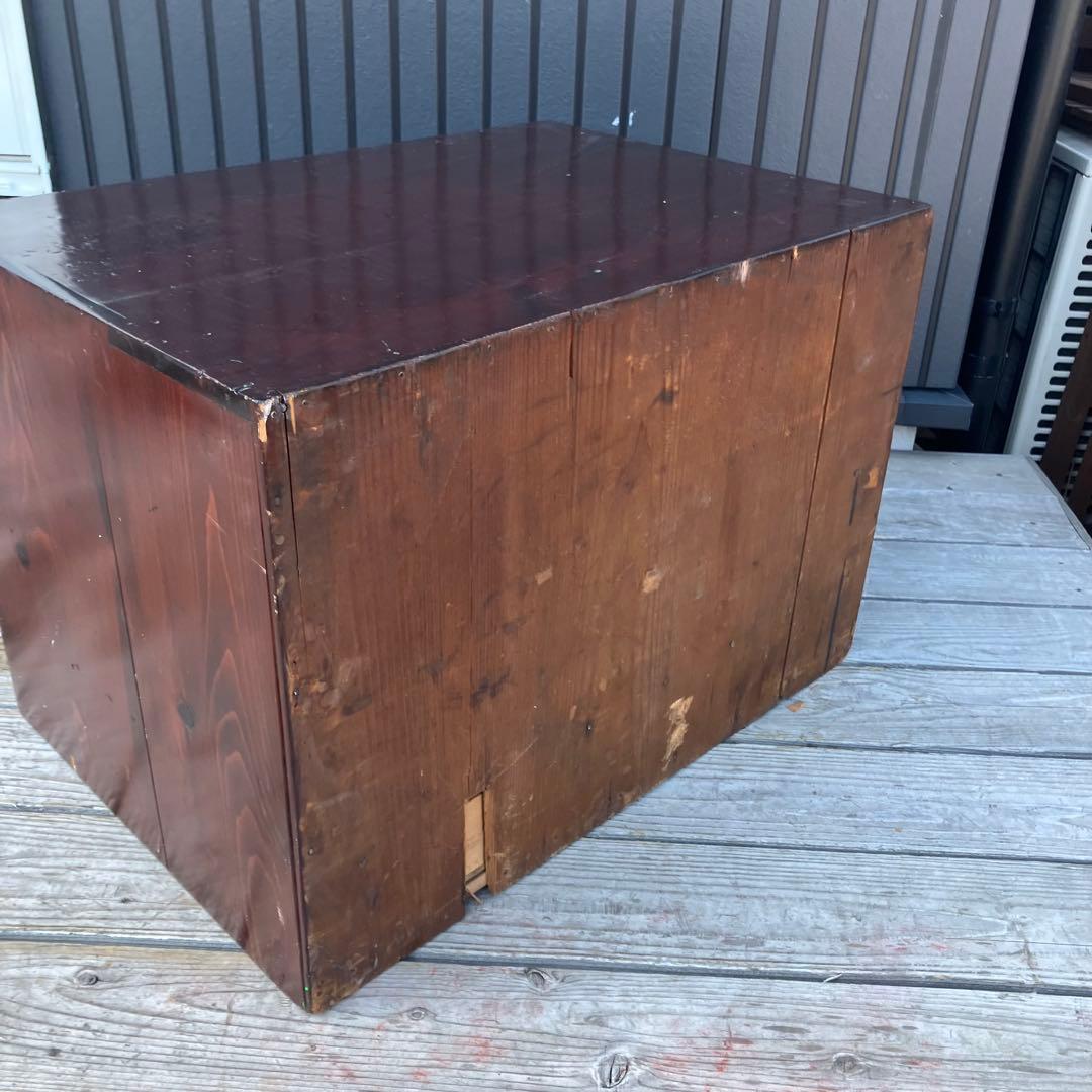 北欧レトロ ヴィンテージ 古家具 書類棚 整理棚 木製チェスト 11杯 箪笥