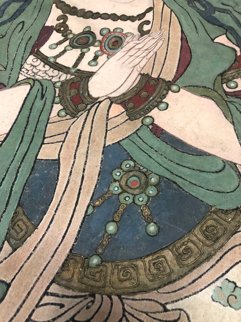 重要文化財、毗盧寺壁畫1:1再現した肉筆模写