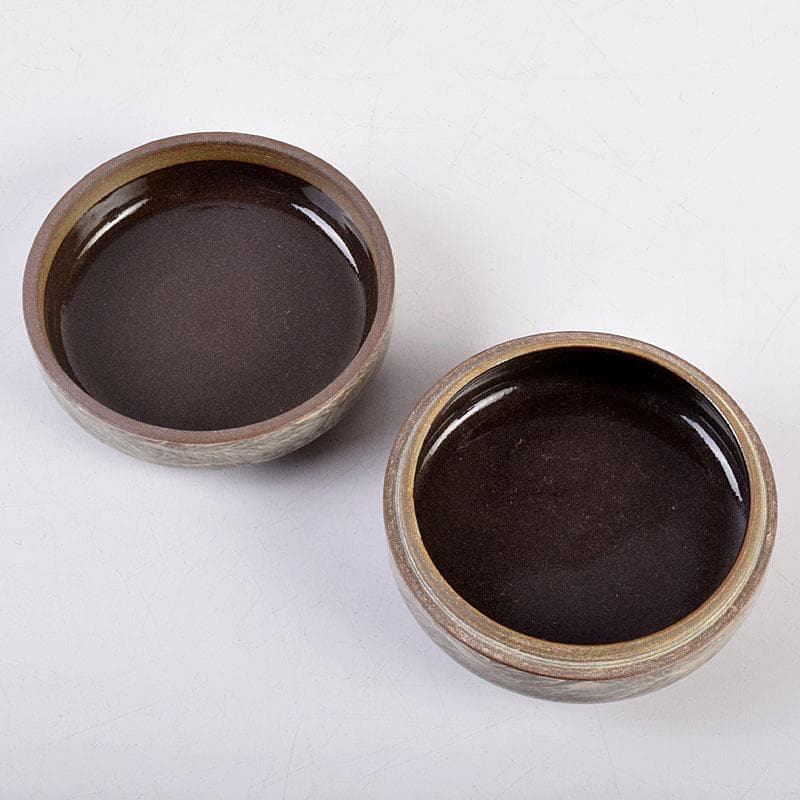 茶道具　臥牛窯　十三代　横石臥牛作　白鷺文　香合　共箱　Z　8496