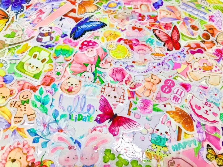 可愛いい❤️❤️フレークシール( ⸝⸝•ᴗ•⸝⸝ )うさくまの