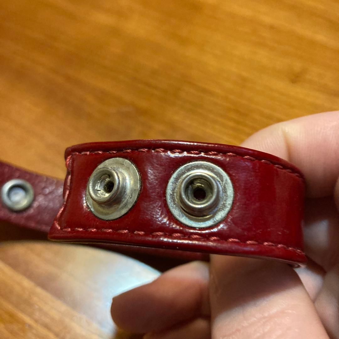 クロムハーツエナメルレザーブレスレット