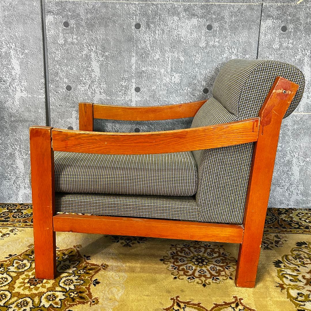 S.K꧁レトロ家具꧂1人掛けアームソファ チェア4脚セット 北欧モダン