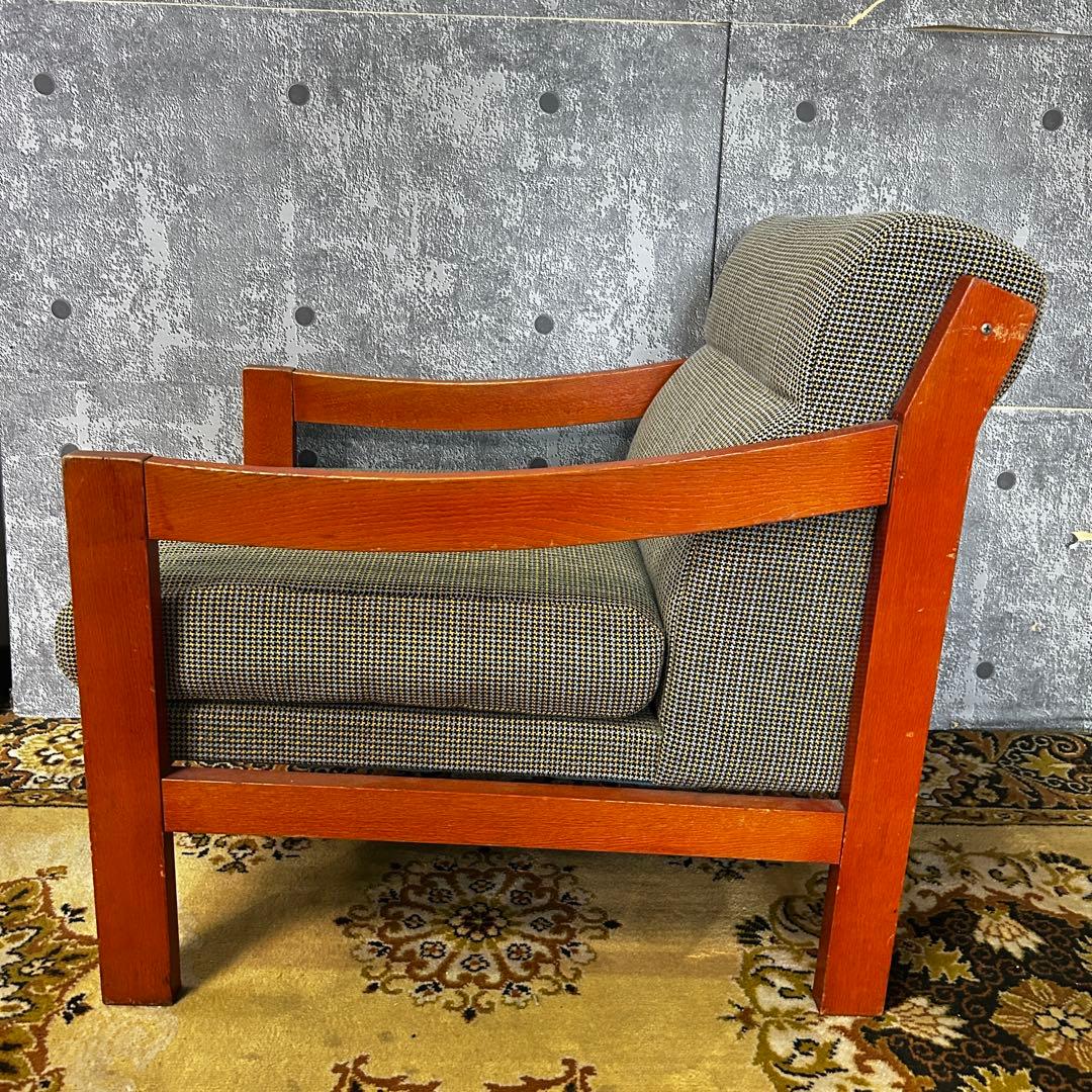 S.K꧁レトロ家具꧂1人掛けアームソファ チェア4脚セット 北欧モダン