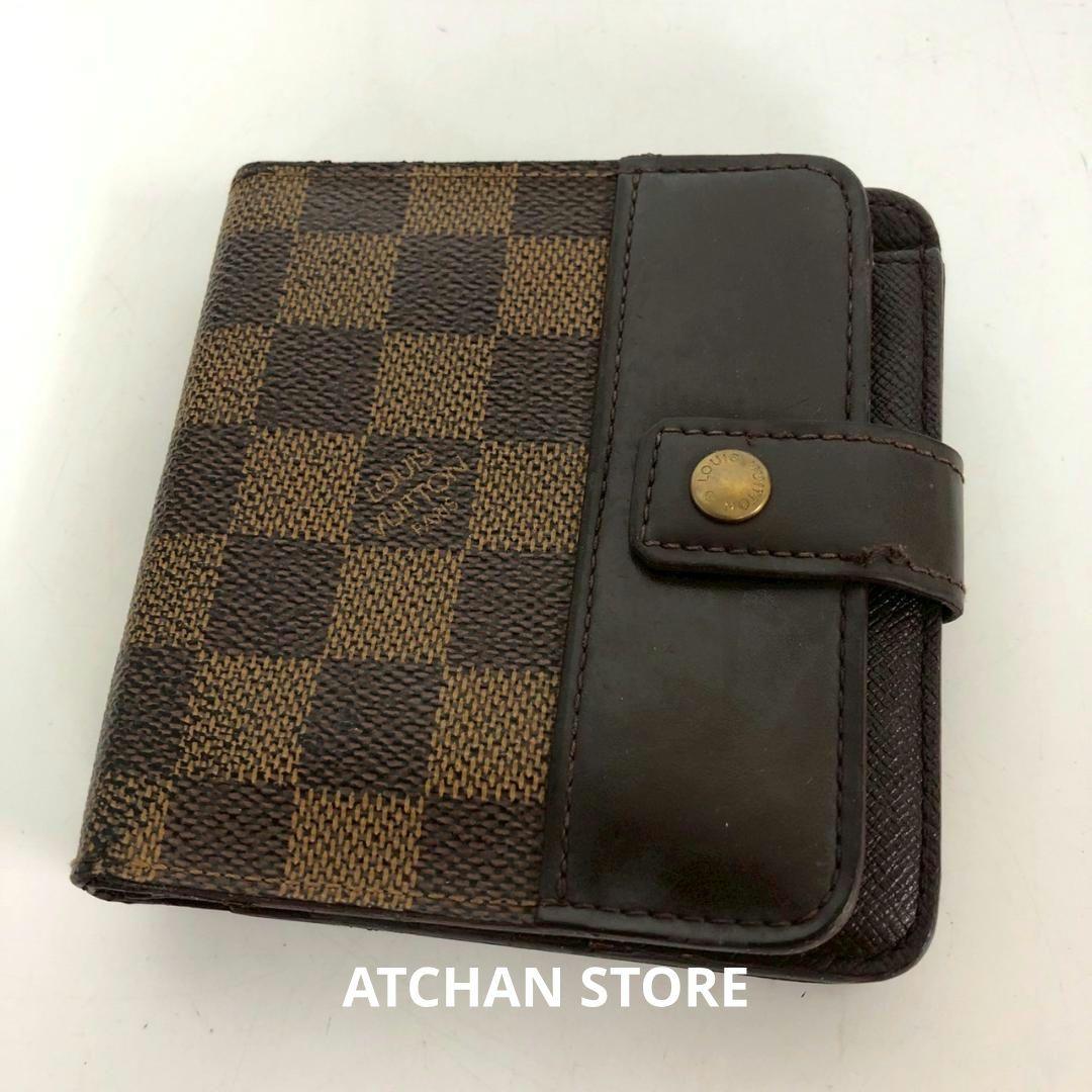 LOUIS VUITTON ルイヴィトン ダミエ コンパクトジップ 二つ折り財布