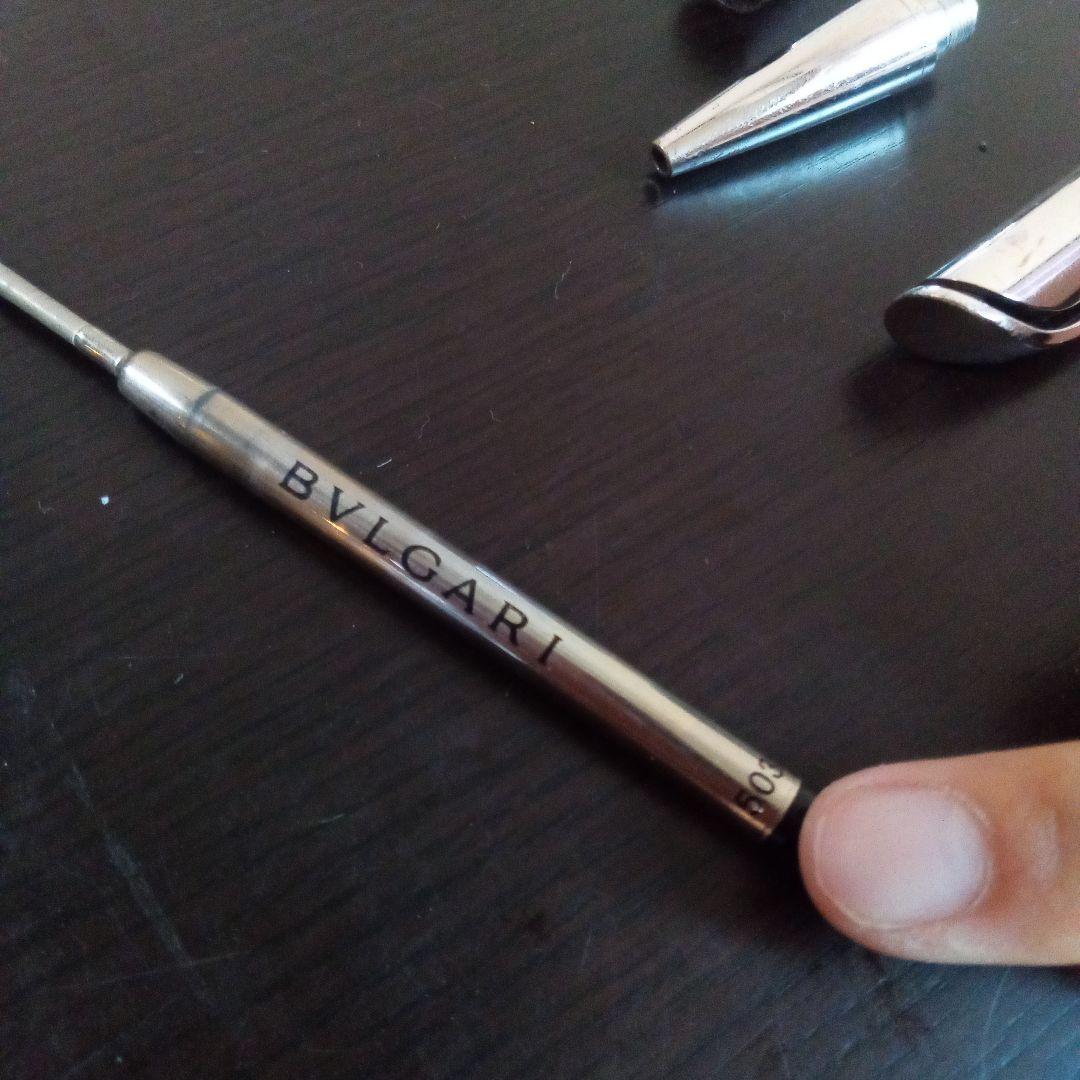 ブルガリ 回転式ボールペン シルバー 替芯付き