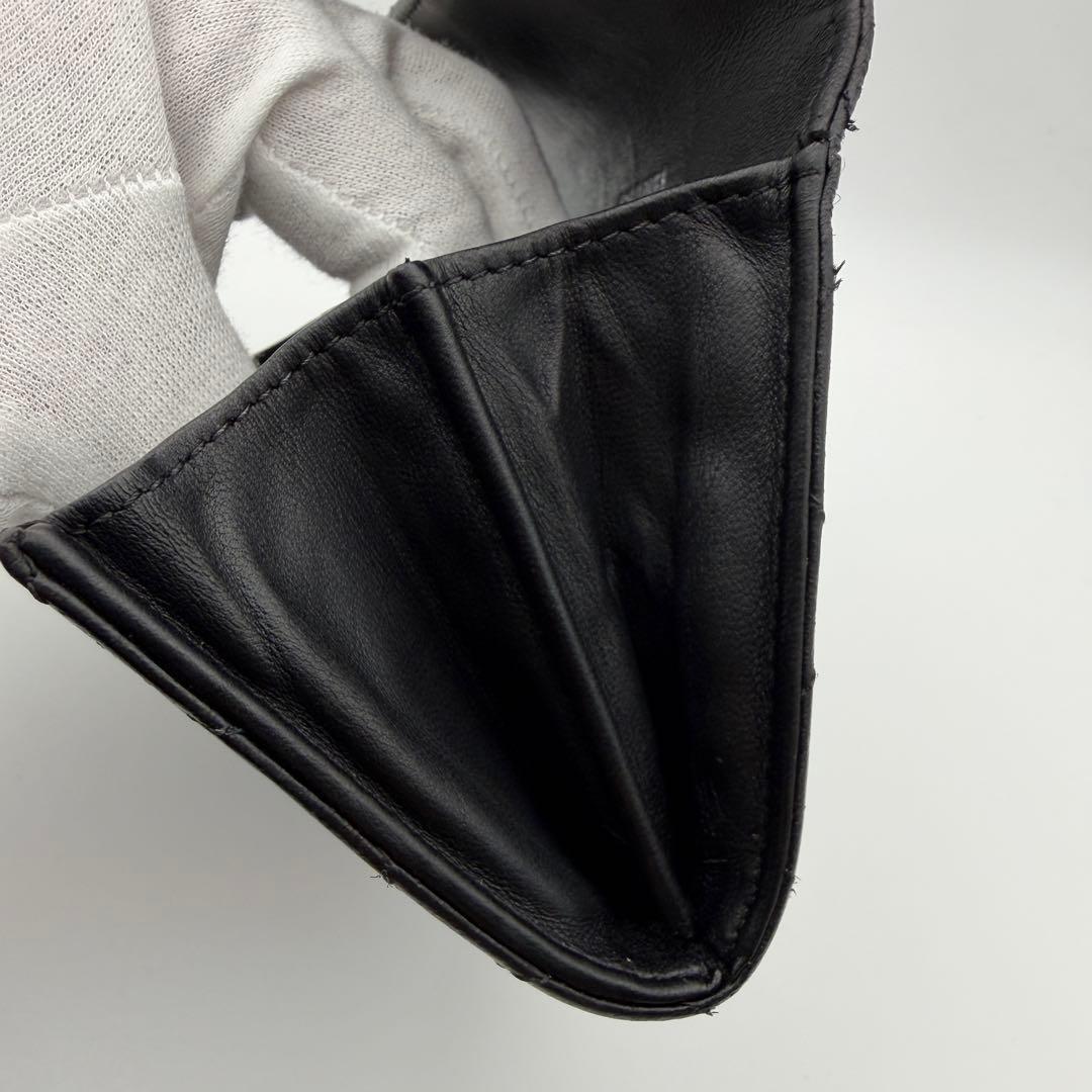 シャネル 財布 マトラッセ ラムスキン コンパクト 入れ カードケース