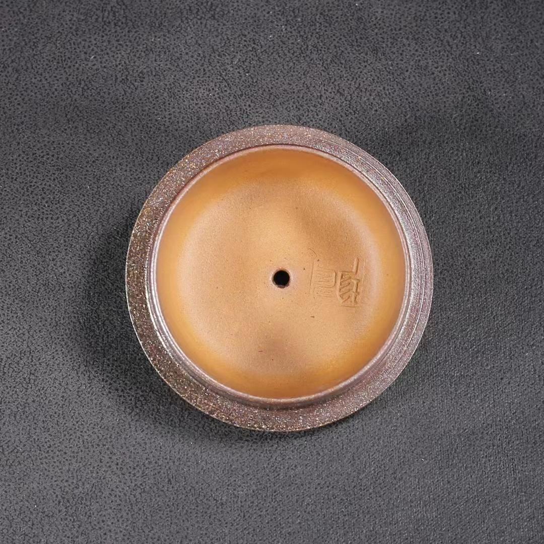 中国古美術・宜興原鉱紫泥底槽清泥石瓢急須・紫砂