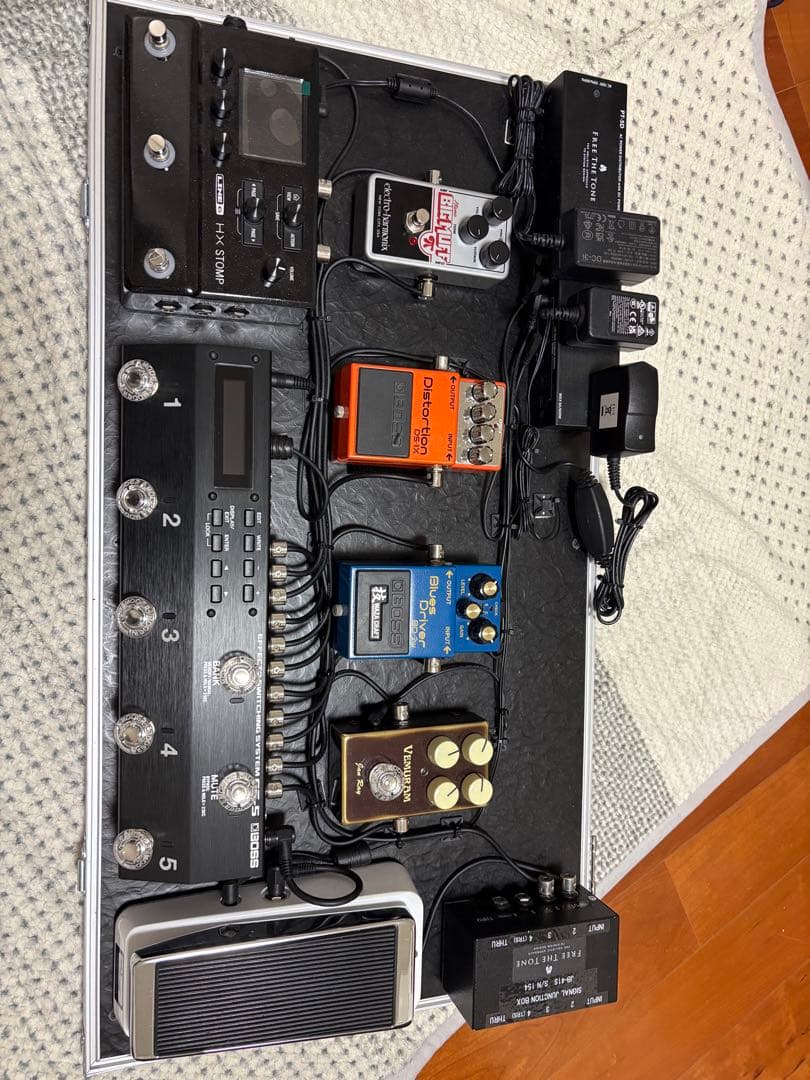 ベース用エフェクターボードセット パワーサプライ付き(バラ売り可能