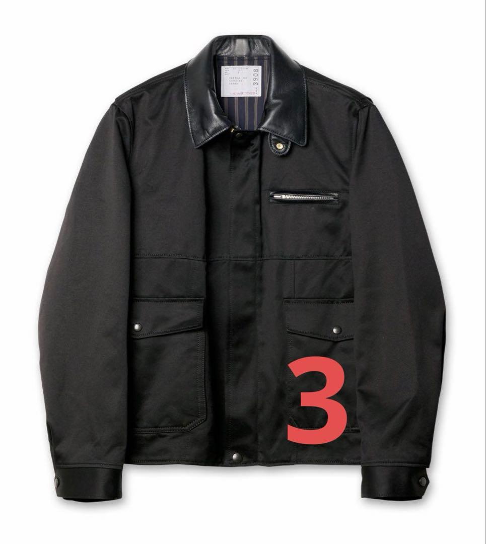 sacai Cotton Chino Blouson 26SS 襟レザー - メルカリ