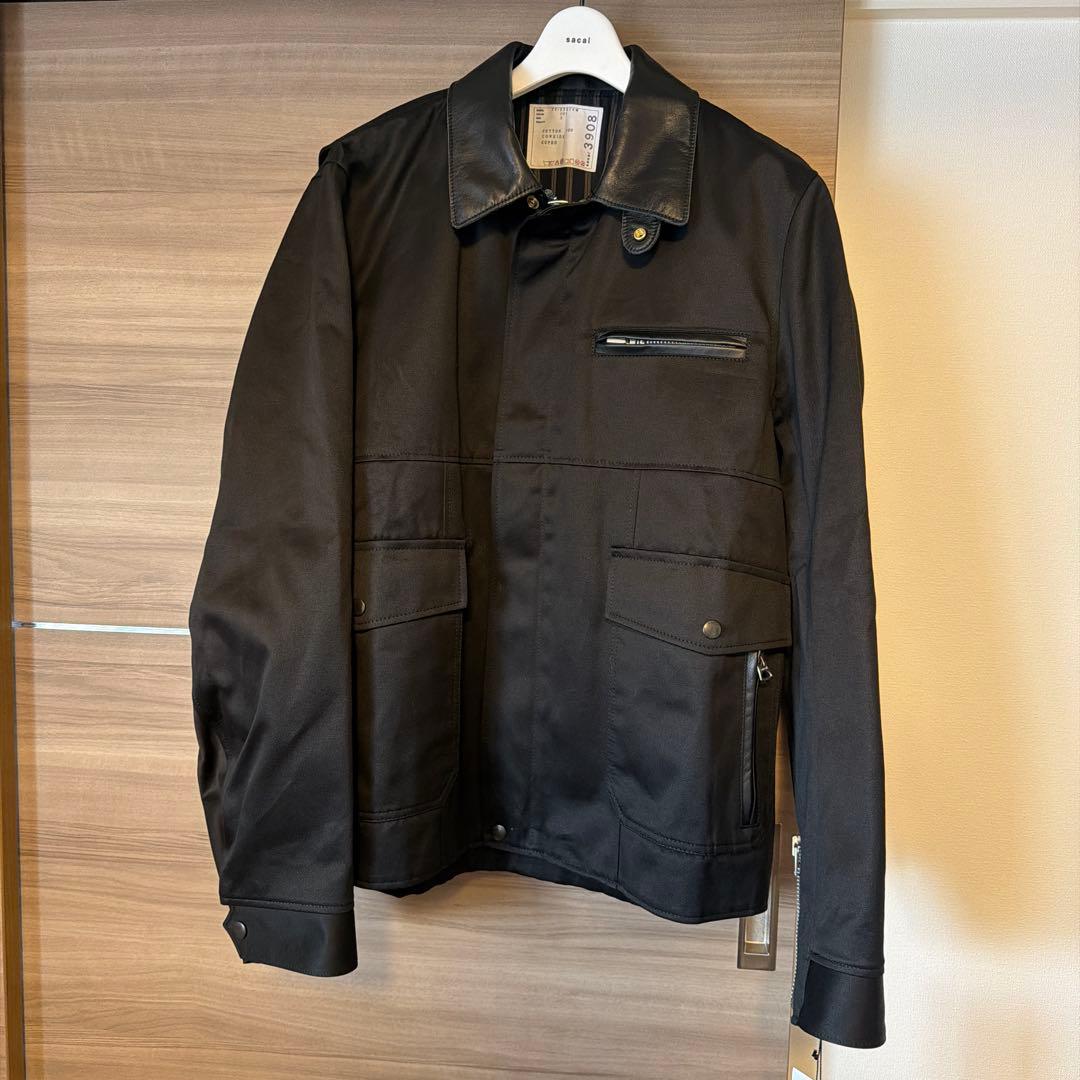 sacai Cotton Chino Blouson 26SS 襟レザー - メルカリ