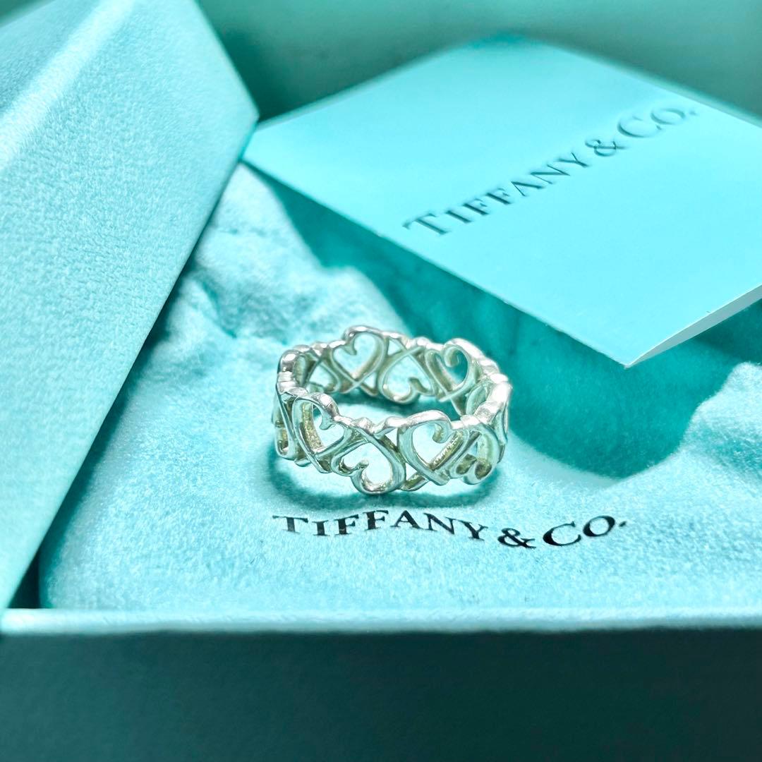 ティファニー　ラビングハートバンドリング　12号　指輪　Tiffany シルバー