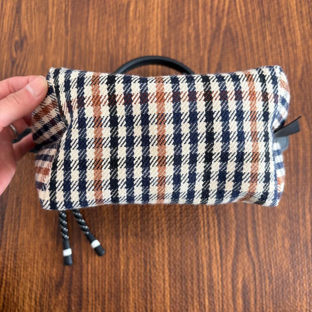 Longchamp ハンドバッグ　ショルダーバッグ　千鳥格子　マルチカラー　XS