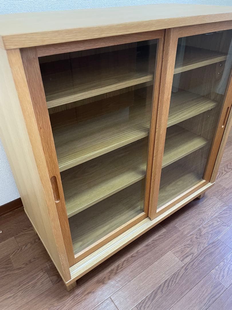 無印良品 オーク材 食器棚 観音開き