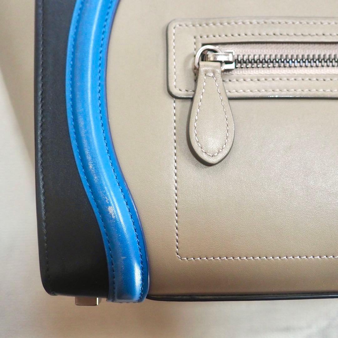 希少カラー✿CELINE✿ラゲージ マイクロショッパー トリコロール【旧ロゴ】